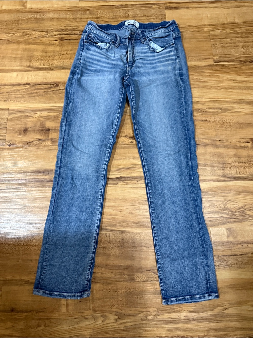 BKE Payton Mid-Rise Straight Jeans - Blue Denim